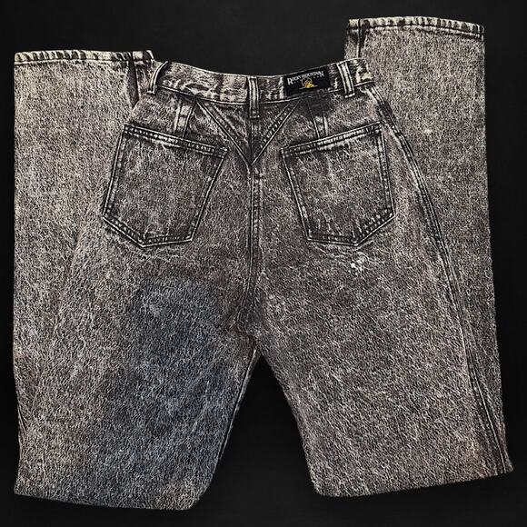 Vintage Rockies Acid Wash High Rise Jeans 80s 90s Gray Western Cowgirl 24 - Picture 5 of 7
